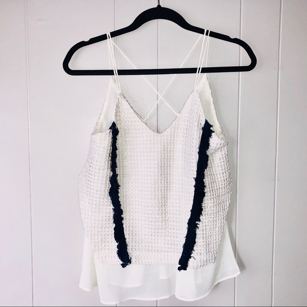 ❌SOLD❌ Moon River Crochet Chiffon top - Picture 1 of 3